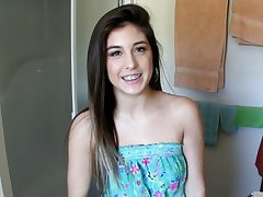 Real High School Latina Teen With Braces, First Porn, POV
