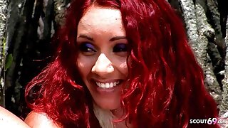 Redhead Curly Hair Latina Teen Marcia Resemble Has Outdoor Sex handy the Beach
