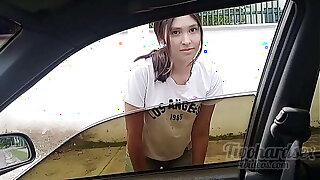 I meet my neighbor exceeding the street and give her a ride, unexpected ending.